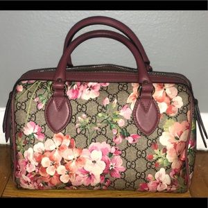 Gucci blooms-print GG supreme canvas Boston bag